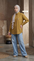 TARA CASUAL BLOUSE (OLIVE GOLD)
