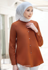 YUKI BLOUSE (BRICK TANGERINE)