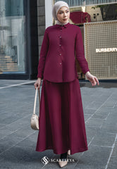 YUKI SKIRT (BURGUNDY MAROON)