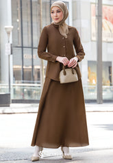 YUKI SKIRT (DARK BROWN)
