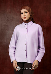 YUNA LINEN BLOUSE (LILAC PURPLE)