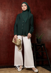 YUNA LINEN BLOUSE (EMERALD GREEN)