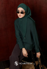 YUNA LINEN BLOUSE (EMERALD GREEN)