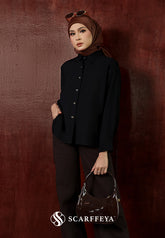 YUNA LINEN BLOUSE (MODERN BLACK)