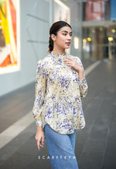 FIORE CASUAL BLOUSE (CORYDALIS BLUE)