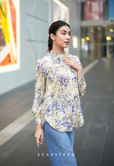 FIORE CASUAL BLOUSE (CORYDALIS BLUE)