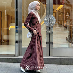 LINEA STRIPE SET (DARK BROWN)