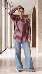 EVYA STRIPE (BURGUNDY WINE)