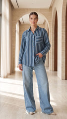 EVYA STRIPE (JADE TEAL)