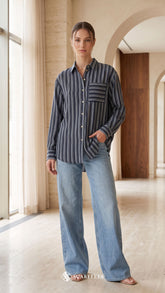 EVYA STRIPE (MIDNIGHT NAVY)