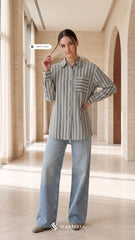 EVYA STRIPE (SMOKEY GREY)