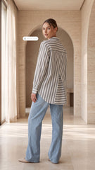 EVYA STRIPE (WHITE SWAN)
