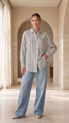 EVYA STRIPE (WHITE SWAN)