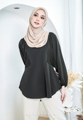 ZENIA EXECUTIVE BLOUSE (MIDNIGHT BLACK)