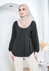 ZENIA EXECUTIVE BLOUSE (MIDNIGHT BLACK)