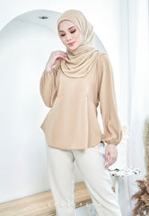 ZENIA EXECUTIVE BLOUSE (NUDE BROWN)