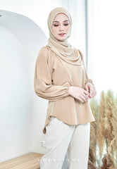 ZENIA EXECUTIVE BLOUSE (NUDE BROWN)