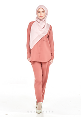 RIHANNA COMFORT WEAR PANTS SUIT (ROSEWOOD BROWN)