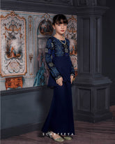 RATNA SARI PEPLUM (NAVY BLUE SONGKET)