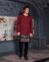 ZAYN MALEEQ KURTA (GLAM MAROON)