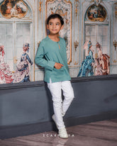 AYDEN NOAH KURTA KIDS (PASTEL GREEN)