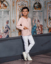 ZAYN MALEEQ KURTA KIDS (DUSTY PINK)