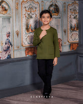 ZAYN MALEEQ KURTA KIDS (ORIENTAL GREEN)