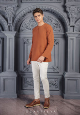 LUTH MIKHAEL KURTA (BRICK TANGERINE)