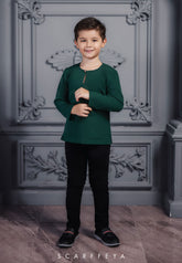 ZAYN MALEEQ KURTA KIDS (EMERALD GREEN)