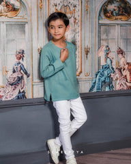 AYDEN NOAH KURTA KIDS (PASTEL GREEN)