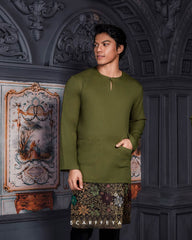 ZAYN MALEEQ KURTA (ORIENTAL GREEN)