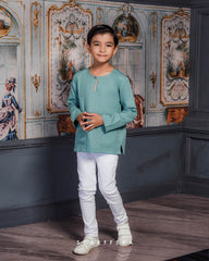 AYDEN NOAH KURTA KIDS (PASTEL GREEN)