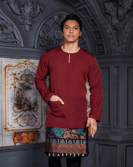 ZAYN MALEEQ KURTA (GLAM MAROON)