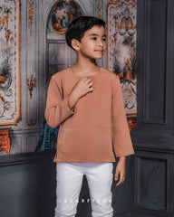 AYDEN NOAH KURTA KIDS (PEACH BRONZE)