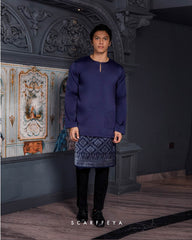 ZAYN MALEEQ KURTA (NAVY BLUE)
