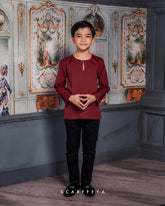 ZAYN MALEEQ KURTA KIDS (GLAM MAROON)