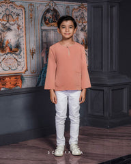 AYDEN NOAH KURTA KIDS (PEACH BRONZE)
