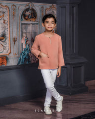 AYDEN NOAH KURTA KIDS (PEACH BRONZE)