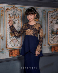 RATNA SARI PEPLUM (NAVY BLUE ROYAL GOLD)