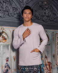 ZAYN MALEEQ KURTA (PEARL SILVER)