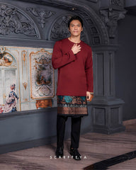 ZAYN MALEEQ KURTA (GLAM MAROON)