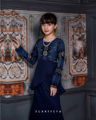 RATNA SARI PEPLUM (NAVY BLUE SONGKET)