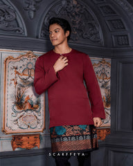 ZAYN MALEEQ KURTA (GLAM MAROON)