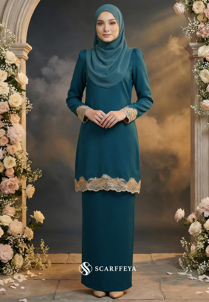 ALOURA KURUNG (TEAL BLUE)
