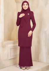 PRE ORDER AMMARA KURUNG (BURGUNDY MAROON)