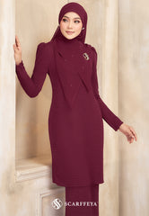 PRE ORDER AMMARA KURUNG (BURGUNDY MAROON)