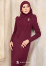 PRE ORDER AMMARA KURUNG (BURGUNDY MAROON)