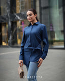 BIANCA CASUAL BLOUSE - TWILIGHT NAVY