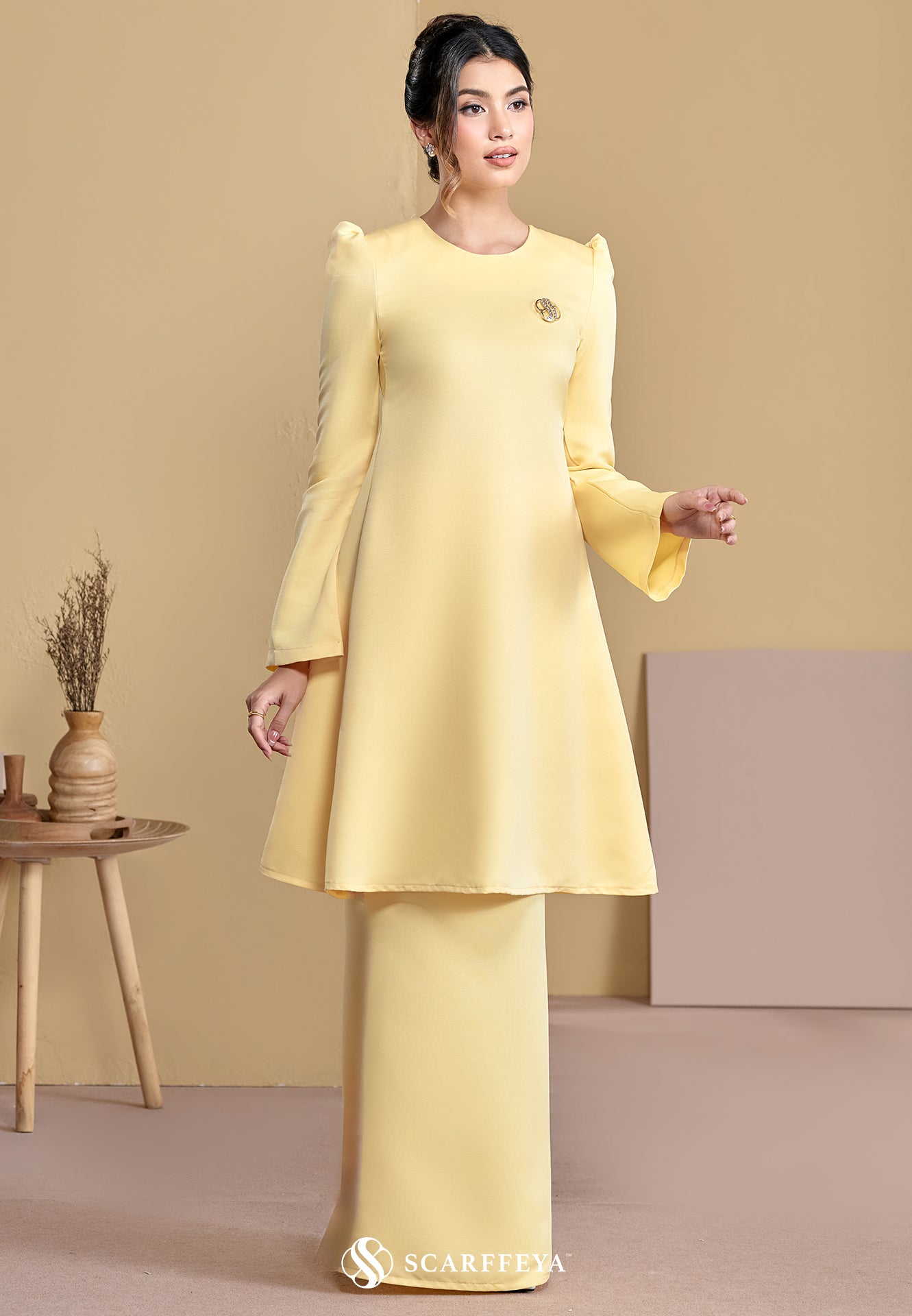 PRE ORDER DARLYN KURUNG (SOFT YELLOW)