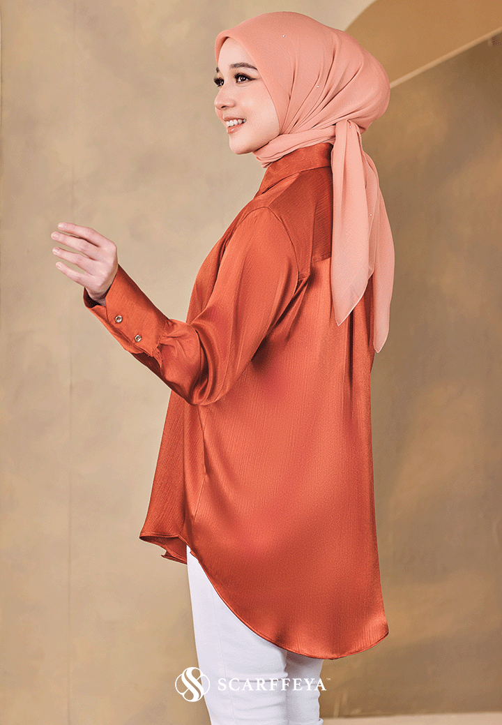 EVA BLOUSE (BRICK ORANGE)